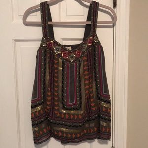 Embroidered tank top
